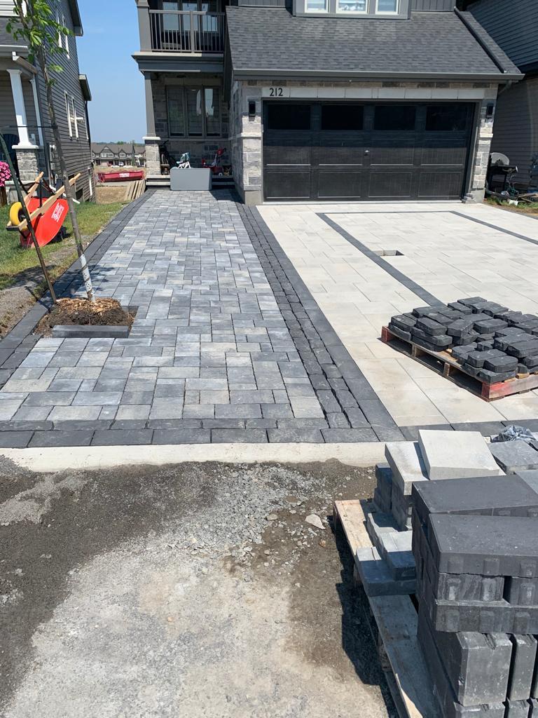Interlocking paver driveway installed by Urban Pro Interlocking in Ottawa