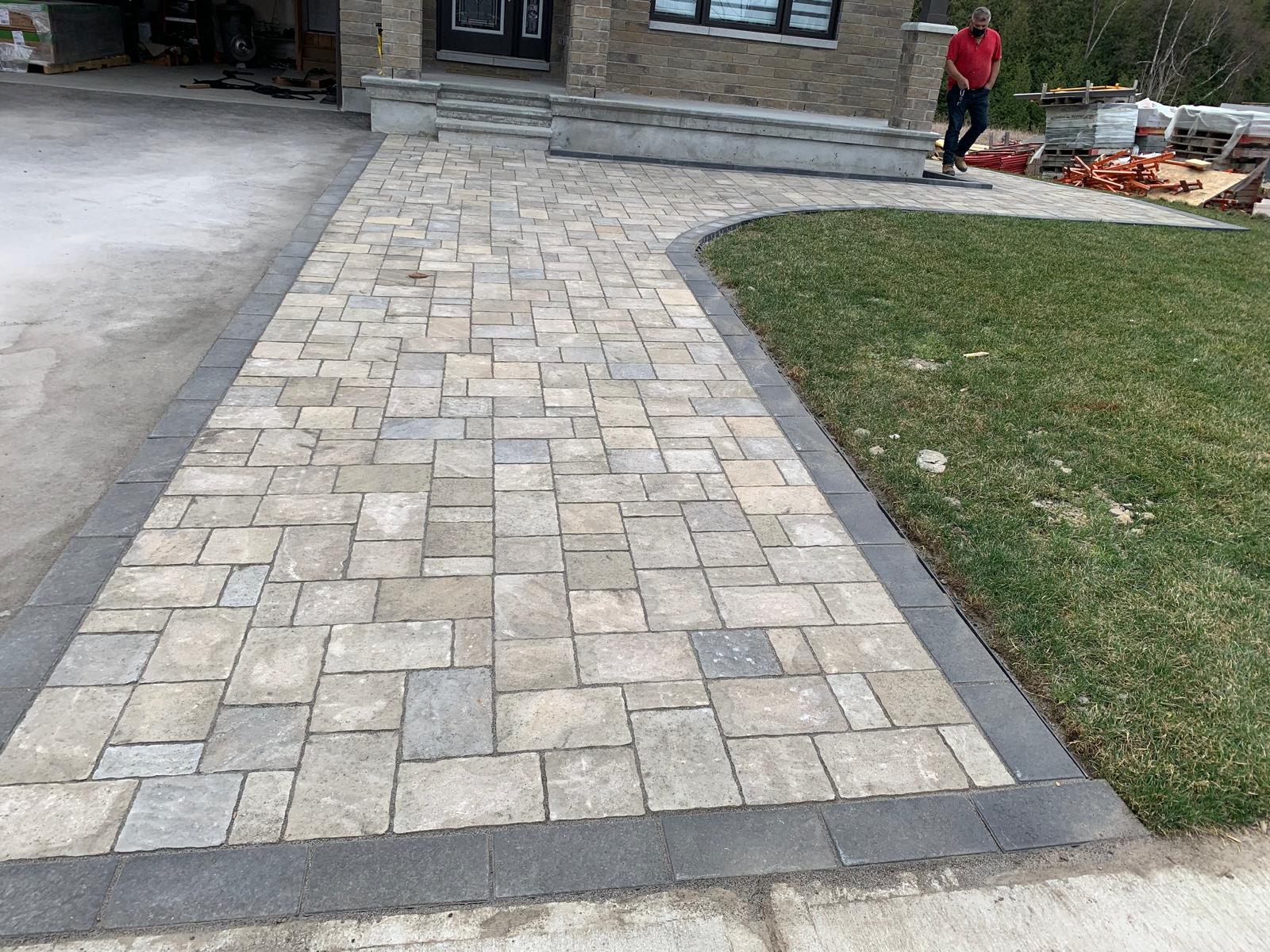 Curved Entry Drive — Walkway