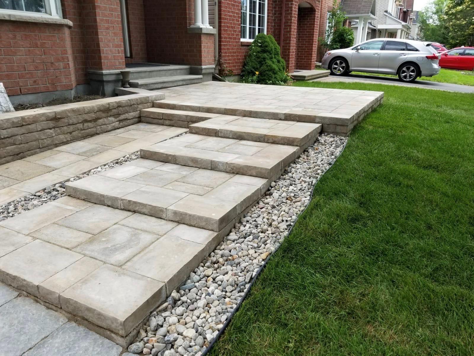 Tiered Front Steps — Retaining wall in Nepean